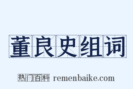董良史组词是什么意思的图片